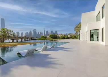 Villa with main lake and skyline views