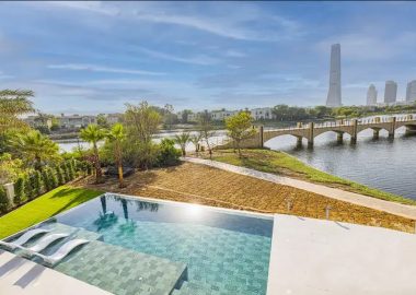 Villa with main lake and skyline views